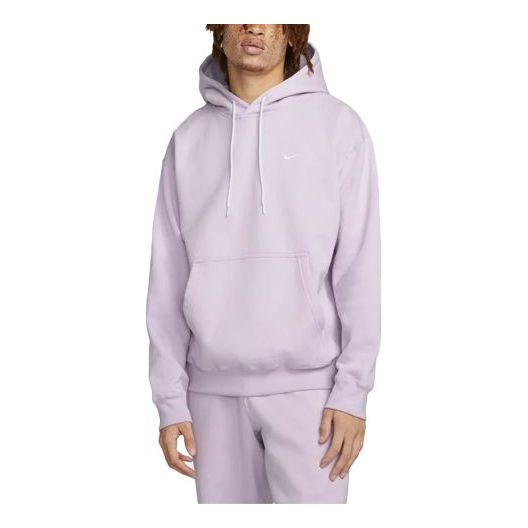Men's Nike Small Logo Loose Long Sleeves Pullover Hooded Sports Purple CV0552-530