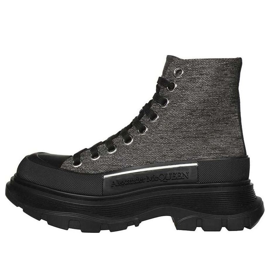 (WMNS) Alexander McQueen Tread Slick Boots 'Brown Black' 718369W4US28163