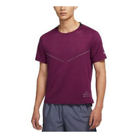 Men's Nike Casual Breathable Running Training Short Sleeve Wine Red T-Shirt DM4644-610