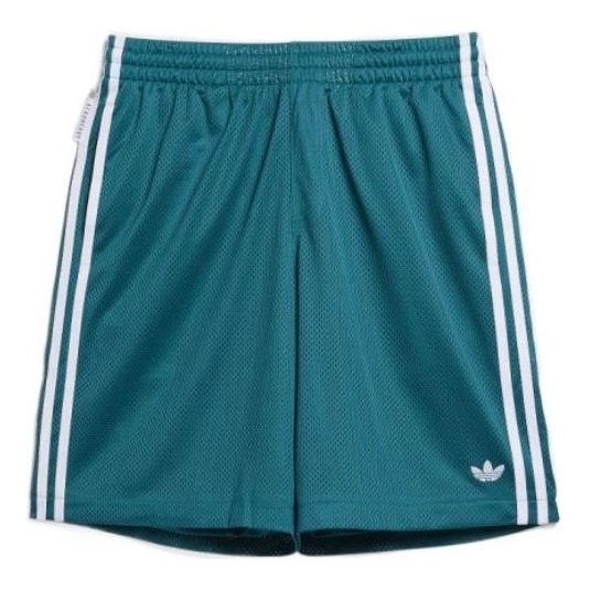 Men's adidas Side Classic Breathable Sports Shorts Blue Green HC2205
