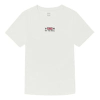 (WMNS) Vans Alphabet Skeleton Printing Sports Short Sleeve White VN0A4MNEWHT