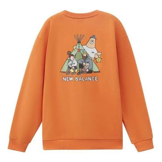 New Balance x JHI Casual Printing Graphic Sweatshirt 'Orange' NCA89053-ORG