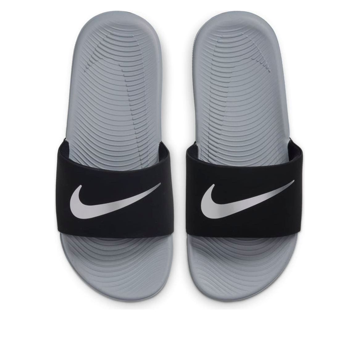 (GS) Nike Kawa Slide 'Black Metallic Silver' 819352-009