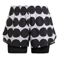 (WMNS) adidas x Marimekko Marathon 20 Shorts 'Black White' GU2526