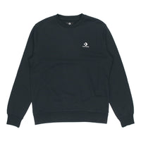 Men's Converse Casual Sports Logo Round Neck Pullover Dark Black 10020345-A01