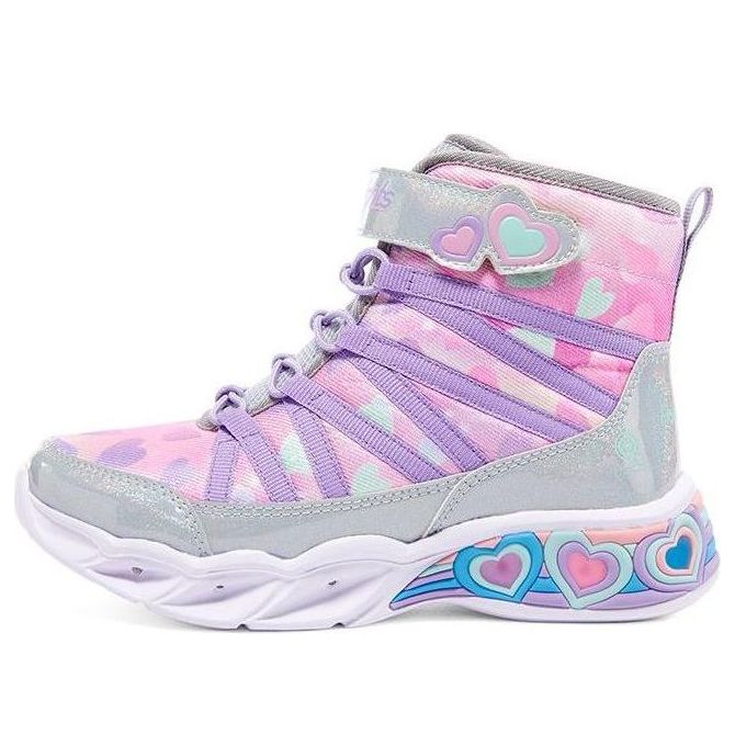 (GS) Skechers Sweetheart Lights 'Pink Purple Grey' 302667L-SMLT