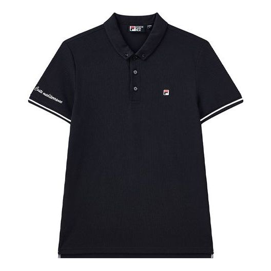 FILA Embroidery Logo Casual Sport Short Sleeve PoloShirt Men's Blue F51M128114F-NV