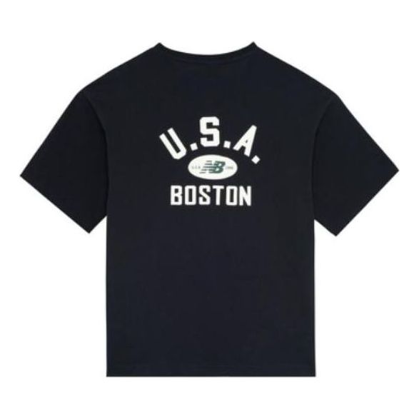 New Balance Boston Tee 'Black White' AMT22391-BK
