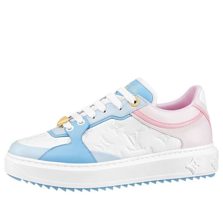 (WMNS) LOUIS VUITTON Time Out Sneakers 'White Monogram with Blue Pink' 1A9QB4