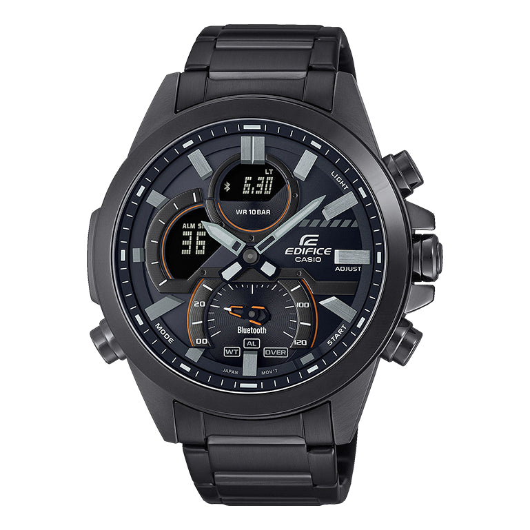 Casio Edifice Waterproof Luminous Analog Watch 'Black Grey' ECB-30DC-1A