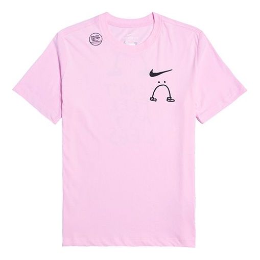 Nike I Can 't Feel My Legs Solgan Sports TEE Men Pink/Red CK9460-663