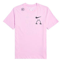 Nike I Can 't Feel My Legs Solgan Sports TEE Men Pink/Red CK9460-663