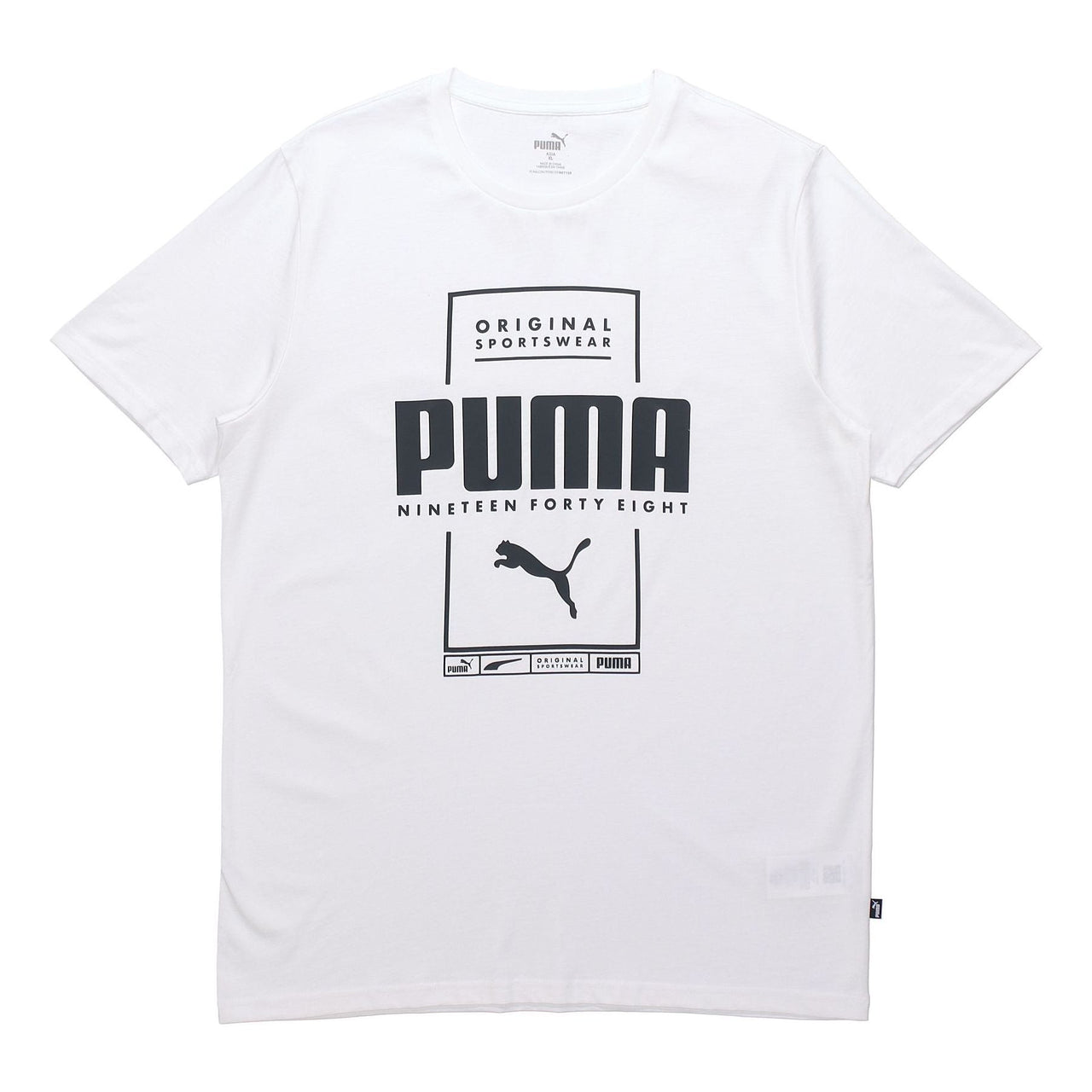 PUMA Casual Sports Alphabet Printing Round Neck Short Sleeve White 586586-02