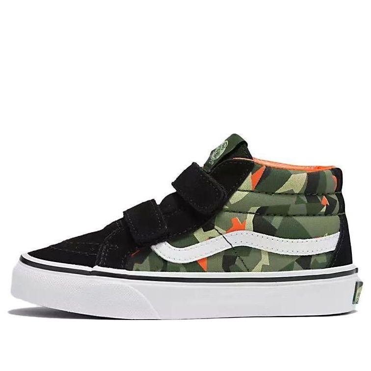 Vans Sk8-Mid Reissue Hook and Loop Shoes 'Black Green Orange' VN00018TBOQ
