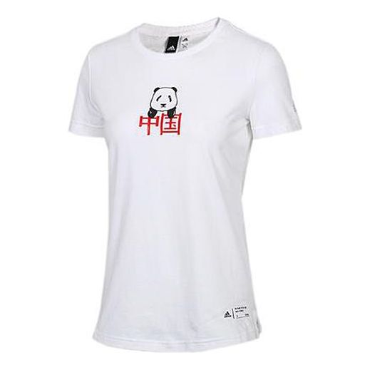 (WMNS) adidas KC TEE LS CN Sports Stylish Round Neck Short Sleeve White FK4406