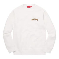 Supreme Step Arc Crewneck Sweater 'White Brown' SUP-FW17-167