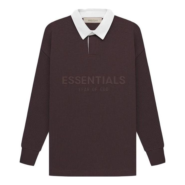 (GS) Fear of God Essentials SS23 Waffle Rugby Sweatshirt 'Plum' FOG-SS23-164