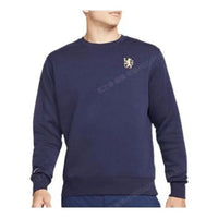 Men's Nike Fleece Casual Round Neck Sports Navy Blue DD4504-498