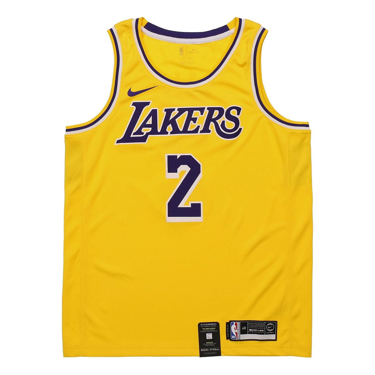 Nike NBA Jersey Basketball Jersey/Vest SW Fan Edition Lonzo Ball Lakers 2 Team limited Yellow AA7099-728