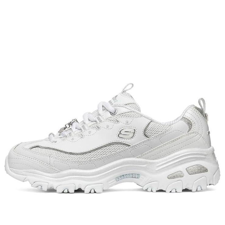 (WMNS) Skechers D lites 1.0 White/Silver 12241-WSL