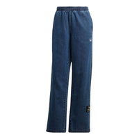 (WMNS) adidas Mid Waist Denim Pants 'Blue' HL9058