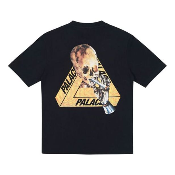 PALACE Skeledon T-Shirt Alphabet Skeleton Short Sleeve Unisex Black PAL-SS18-077