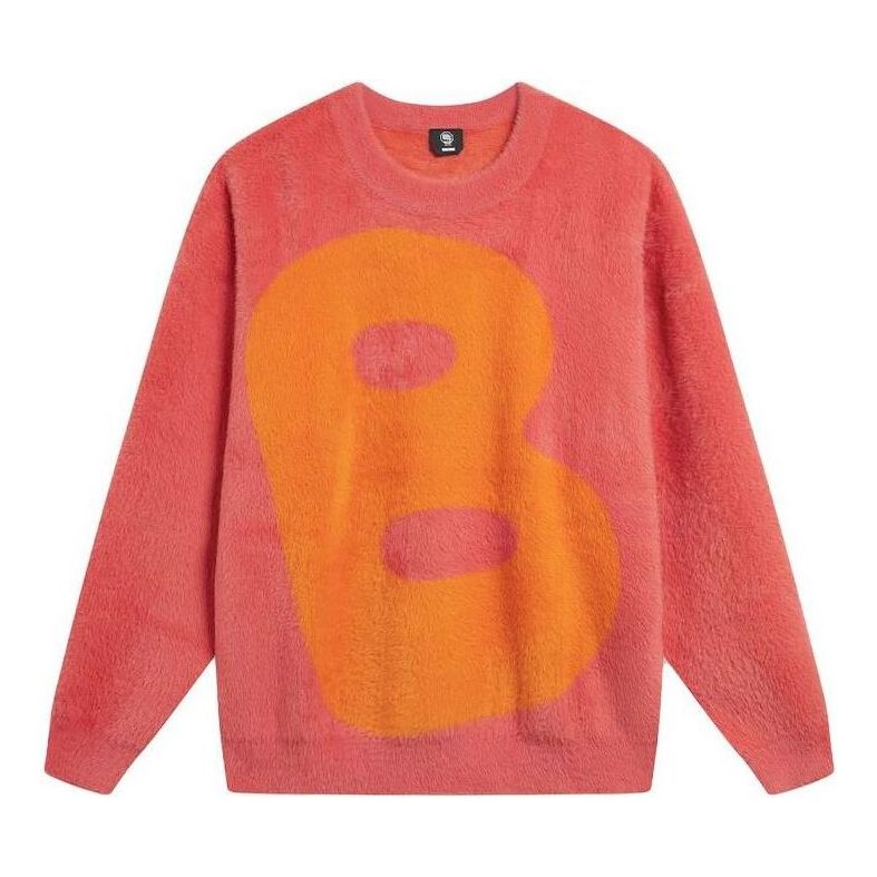 Li-Ning BadFive Big B Logo Knit Sweater 'Red Orange' AMBT147-6