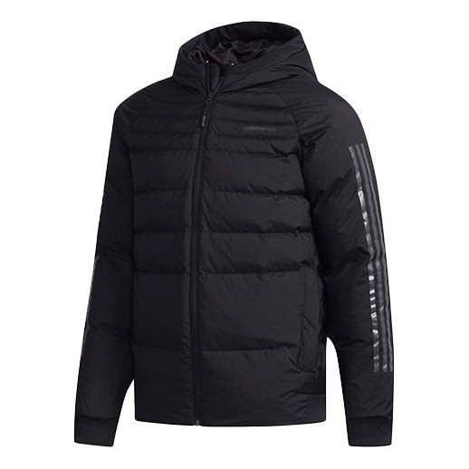adidas neo Down Jkt Hooded Down Jacket Men's Black DM2197