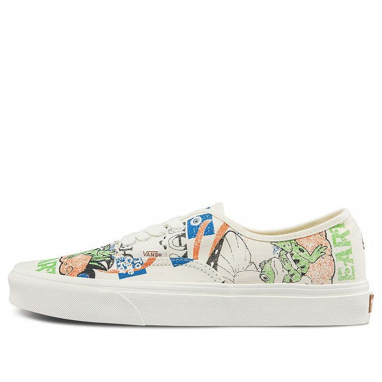Vans Authentic Low Tops Casual Skateboarding Shoes Multi-Color Funny Printing Unisex 'White Black Blue' VN0A5KRDARG