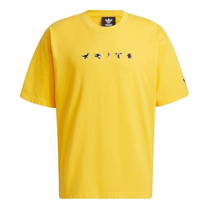 adidas originals Manga Ss Tee 2 Sports Causual Round Collar Male Yellow HC6926