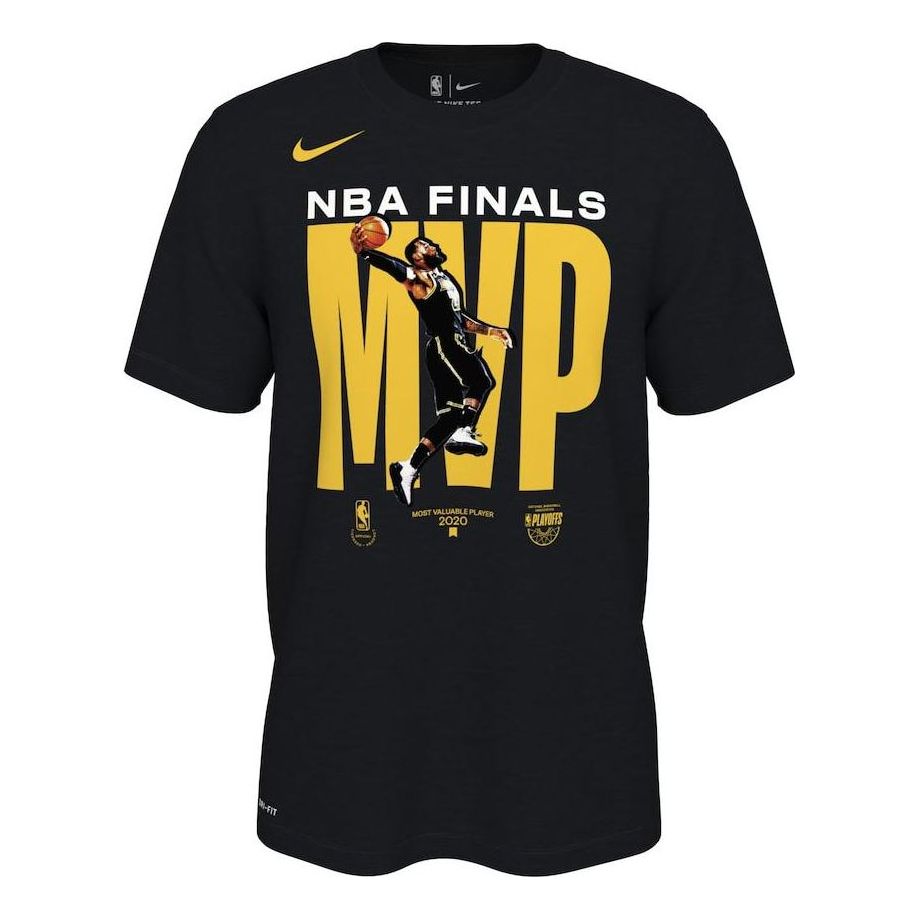 Nike NBA Toronto Raptors 2019 Champion Alphabet Printing Round Neck Short Sleeve Black BV1919-00A