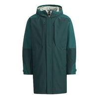 adidas Elastic hooded Zipper Logo Jacket Green H39268