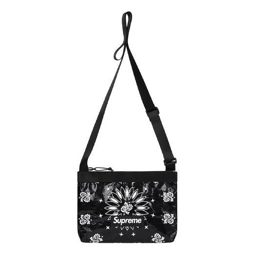 Supreme Bandana Tarp Side Bag 'Black White' SUP-SS21-626