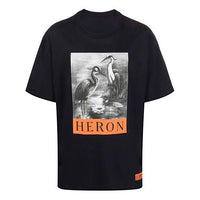 HERON PRESTON SS22 Heron Logo T-shirt 'Black' HMAA026C99JER00110011001