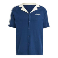 adidas Premium Knitted Tee Asia Sizing 'Blue White' IU0223