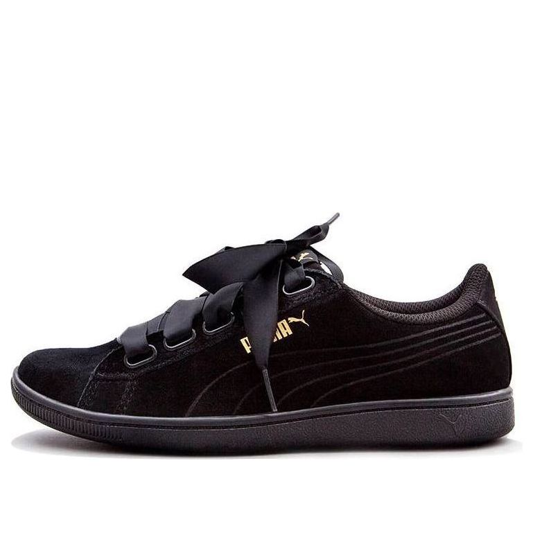 (WMNS) PUMA Vikky Ribbon Satin Black 366416-01