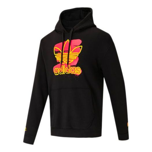adidas originals Big Logo Printed Sports Sweatshirt Men's Black GR9957