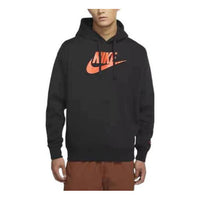 Nike Logo Hoodie 'Black Orange' DR7830-010