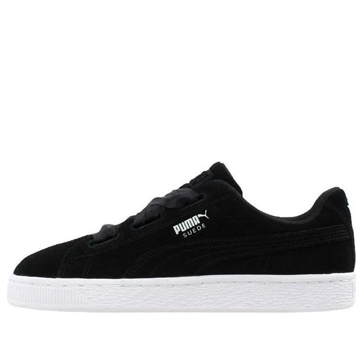(GS) PUMA Suede Heart Sneakers Black/White 365009-03