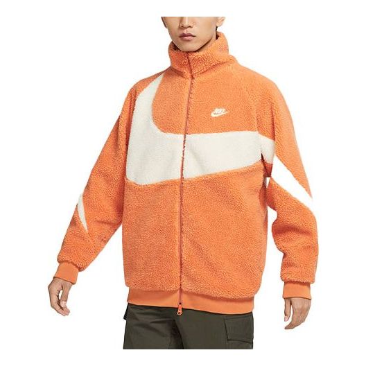 Nike Big Swoosh Reversible Boa Jacket (Asia Sizing) 'Orange' BQ6546-808