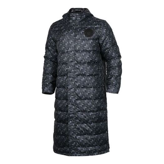 adidas Long Hooded Down Jacket 'Black' BP6983