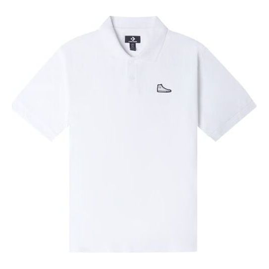 Converse Shoe Patch Polo Shirt 'White' 10024739-A01