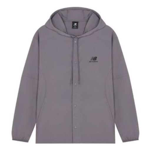 New Balance Logo Print Casual Jacket 'Grey Purple' AMJ22368-ZNC