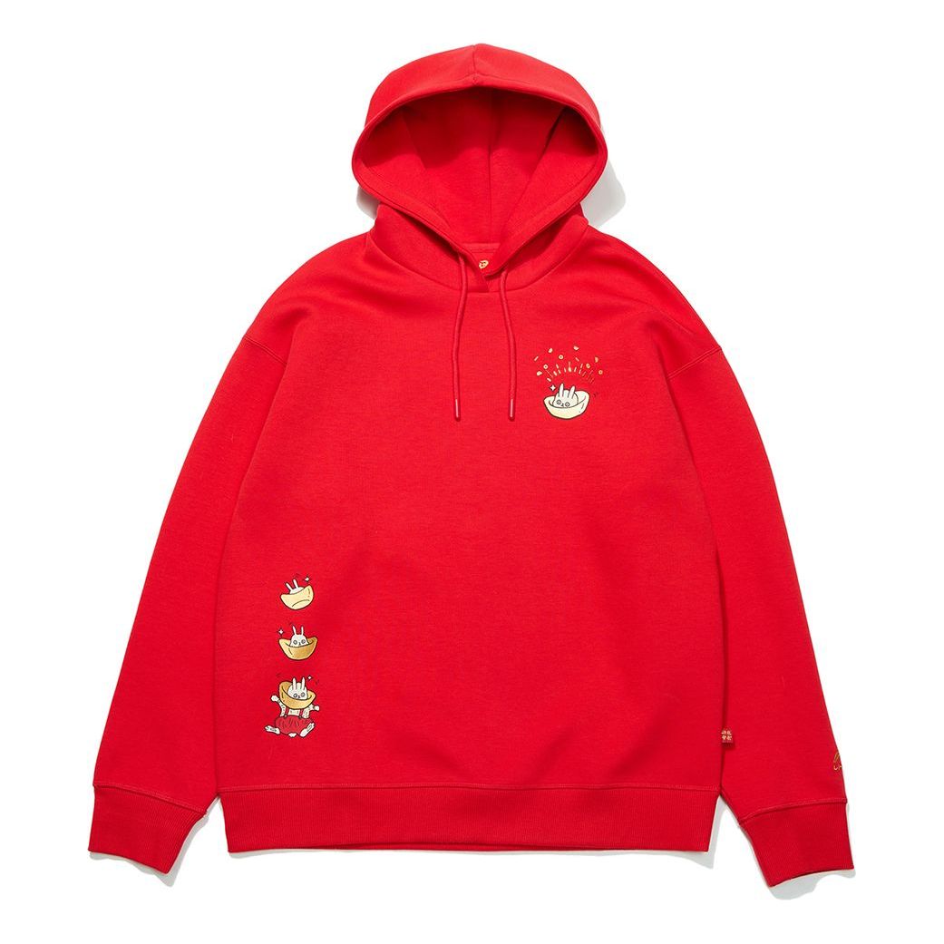 (WMNS) Li-Ning Year of the Rabbit Loose Fit Hoodie 'Red' AWDT056-1