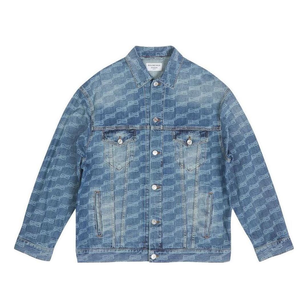 Balenciaga BB Monogram Large Fit Jacket 'Blue' 675208TMW374437