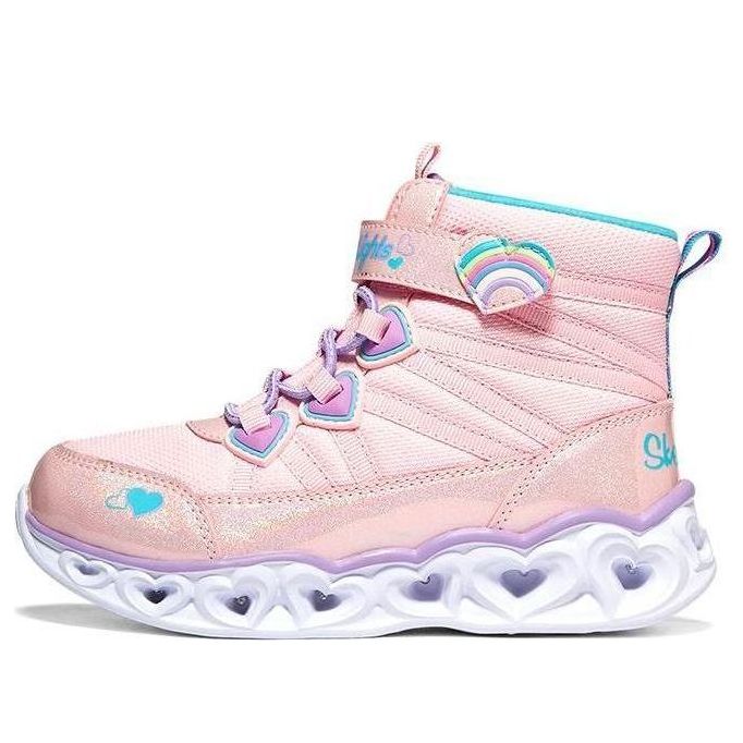 (GS) Skechers Sweetheart Lights 'Pink White' 302668L-PKMT