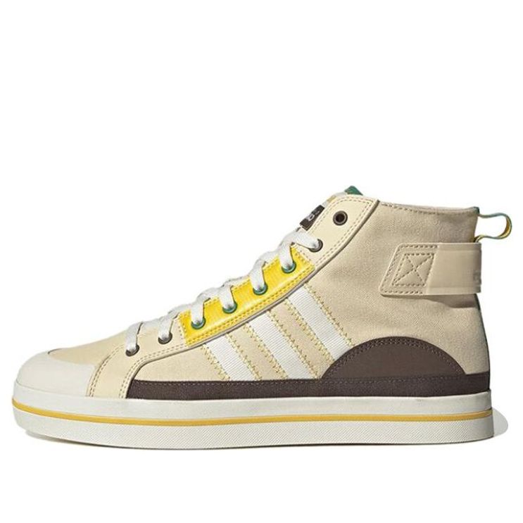 adidas neo City Canvas Hi 'White Yellow' HQ4625