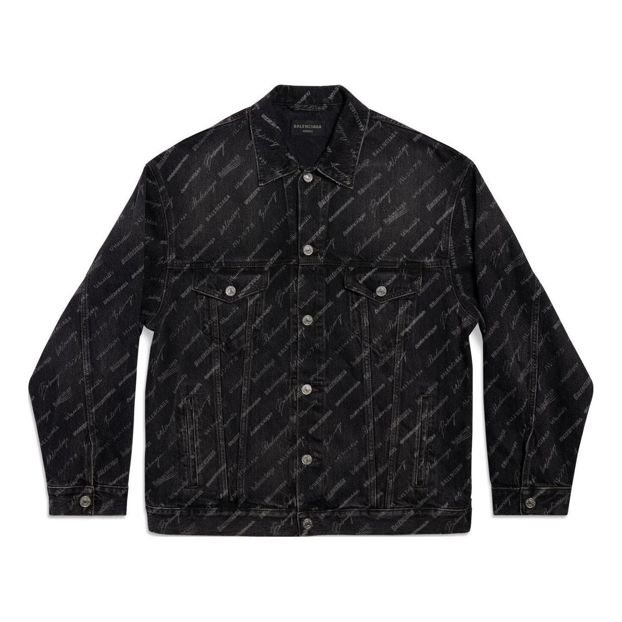 Balenciaga Denim Jacket 'Charcoal' 724738TBP471270