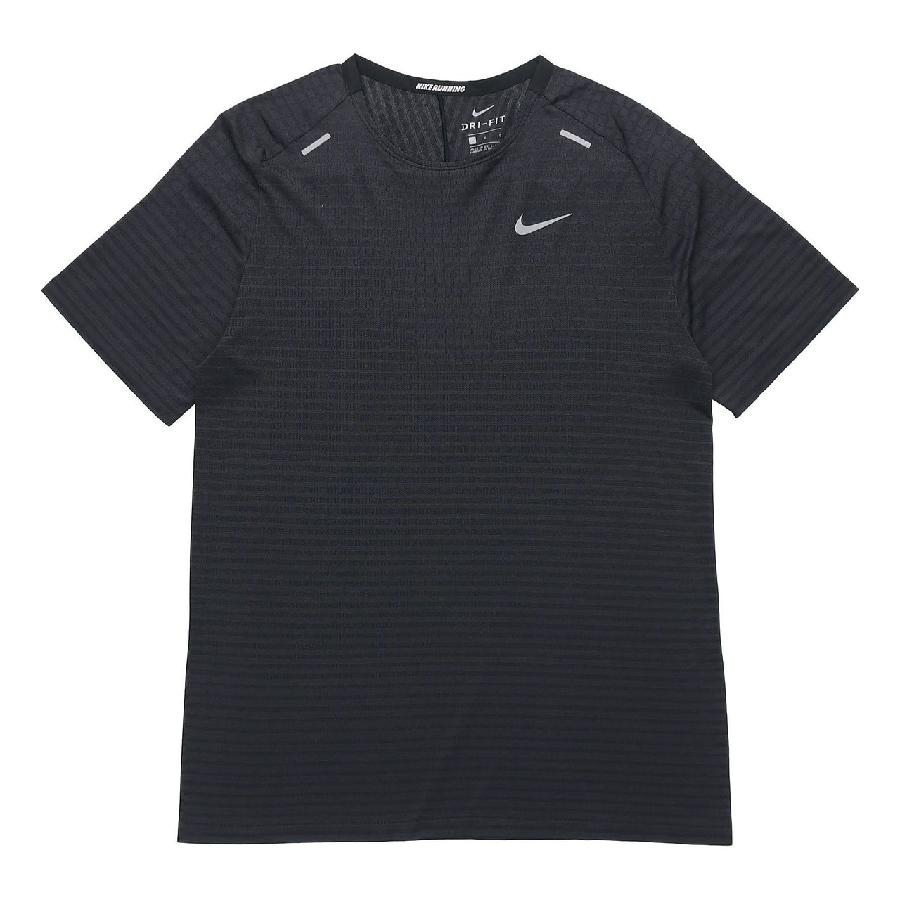 Nike Techknit Ultra Light And Breathable Running Short Sleeve Male Black CJ5345-010