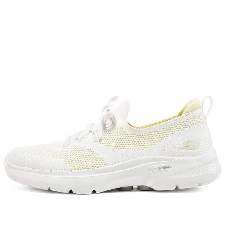 (WMNS) Skechers Go Walk 6 Hyper Burst 'White Yellow' 896136-WLM